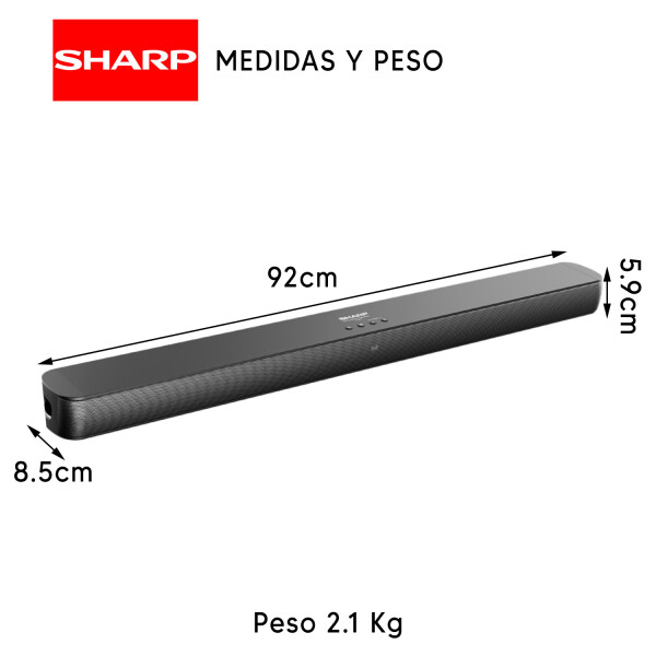 Barra De Sonido Sharp Htsb117 Rms 50w BARRA SONIDO SHARP SB117 50W