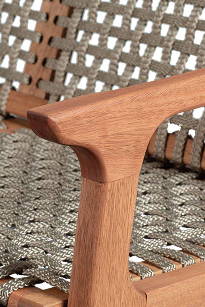 TRACO SOFA SOFA TRACO 2 LUGARES CUERDA RAMI 119x72x83CM JATOBA