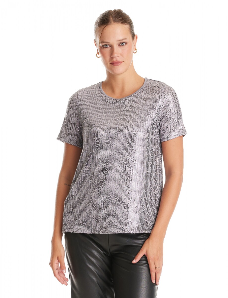 Blusa Lentejuelas - Gris 