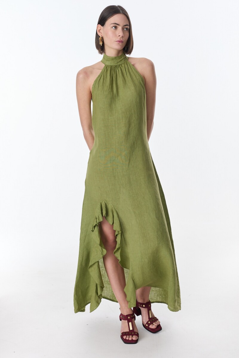 Vestido Lirio Verde Militar