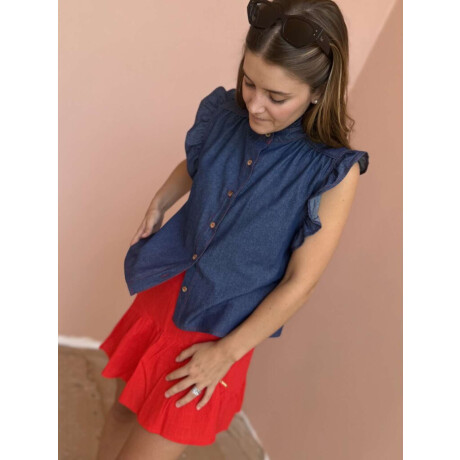 Blusa Cereza Denim Azul