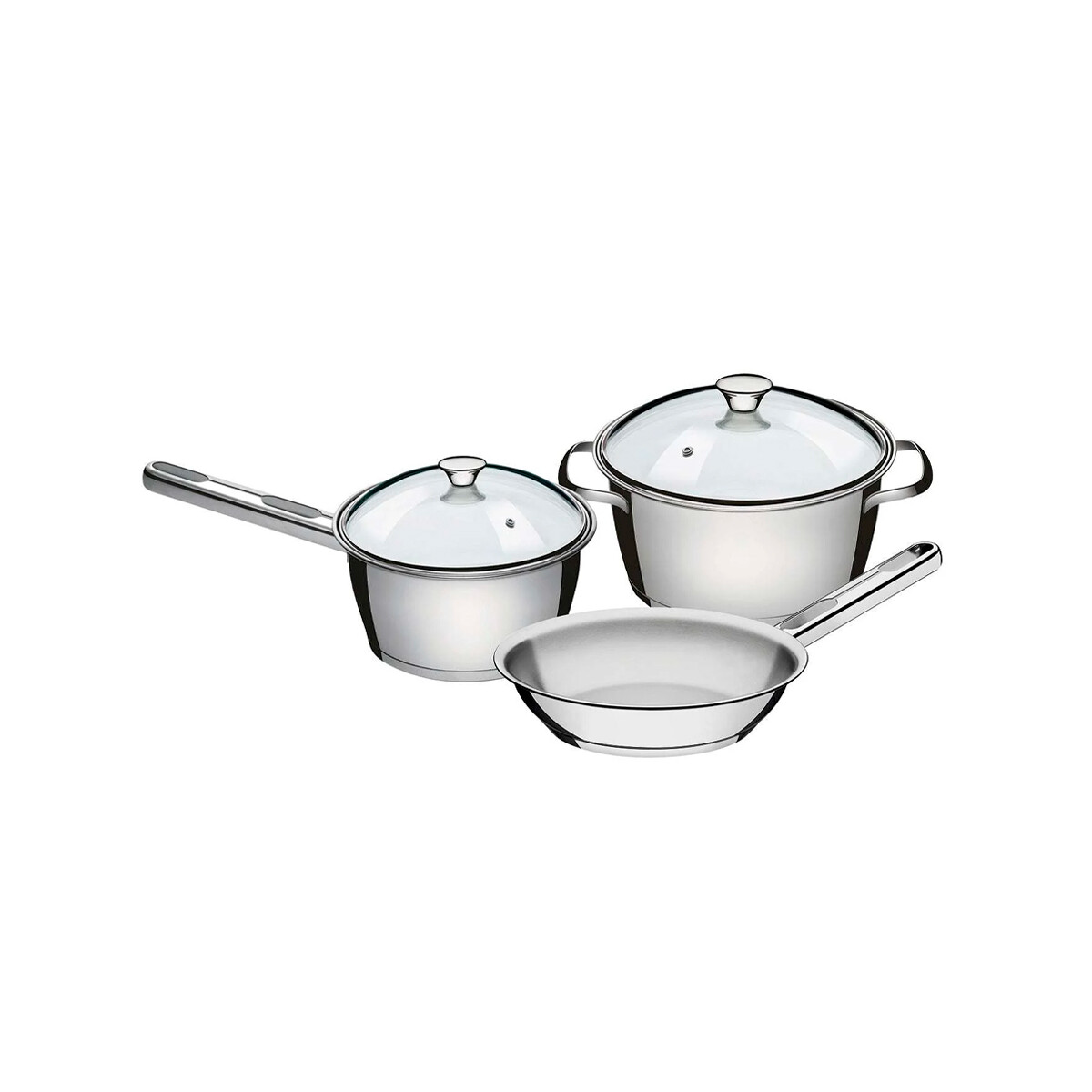 Bateria Cocina Tramontina Allegra Inoxidable 3 Piezas Bateria Cocina Tramontina Allegra Inoxidable 3 Piezas