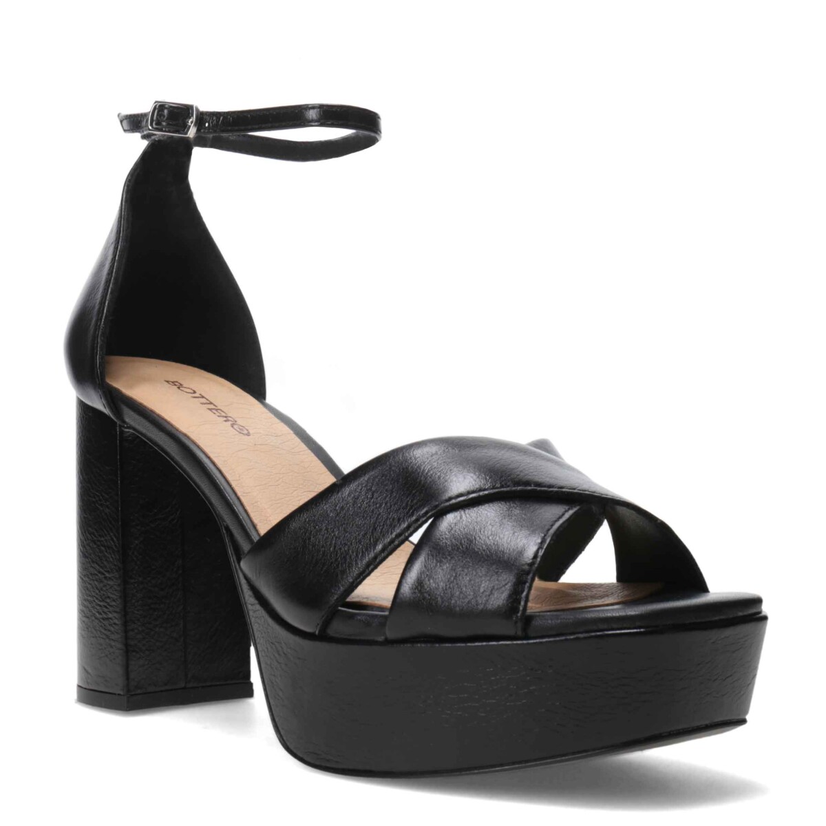 Sandalias de Mujer Bottero con Plataforma y Pulsera - Negro 