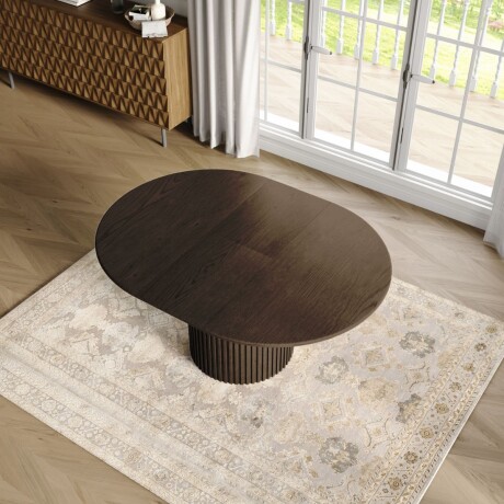 MESA DE COMEDOR VENTAGLIO MARRÓN - CIRCULAR