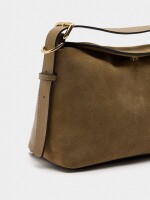 Bolso Bandolera Con Piel camel