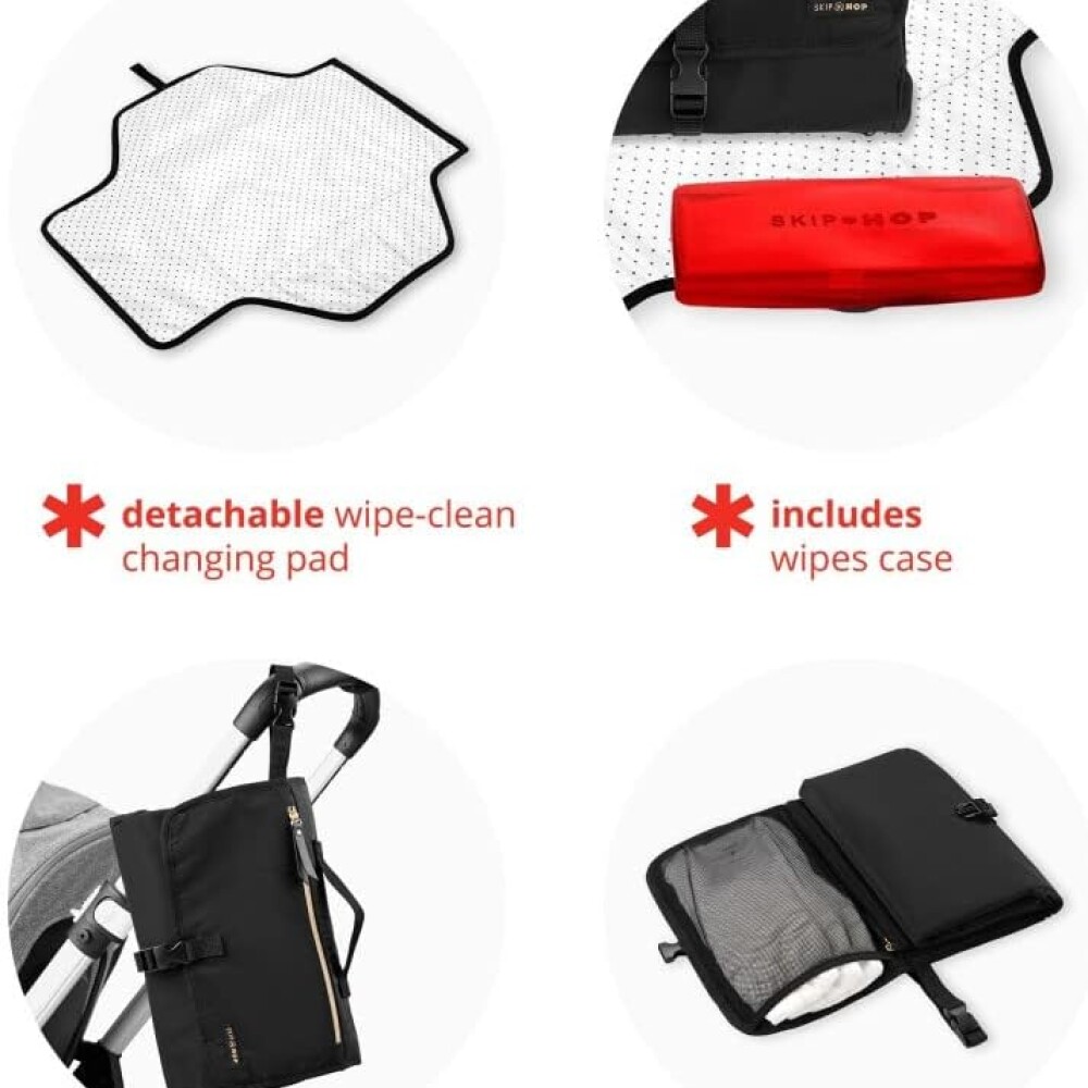 Cambiador portatil XL skip hop negro