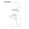 Mueble De Baño Mgm Iris Con Lavabo Y Mueble Blanco Con Orificio Para Grifos Mueble De Baño Mgm Iris Con Lavabo Y Mueble Blanco Con Orificio Para Grifos