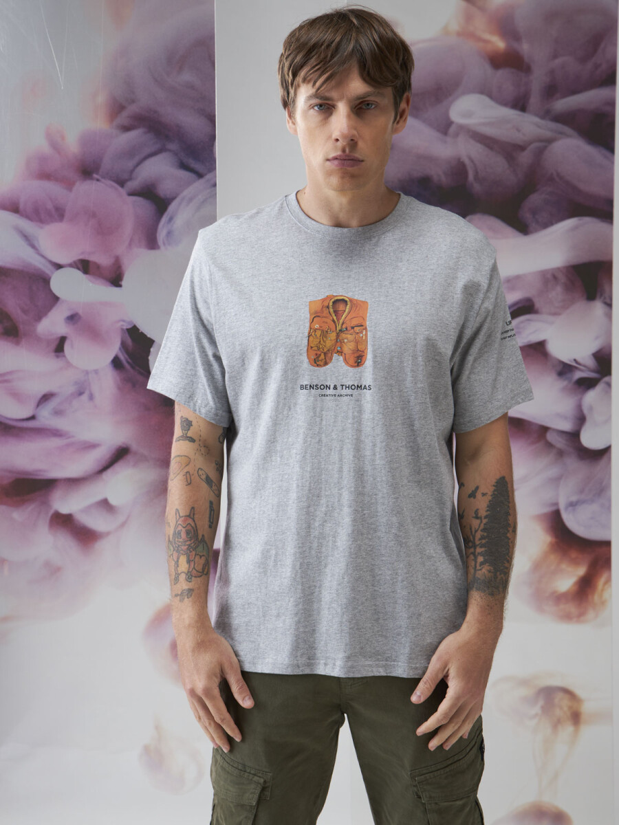 T-SHIRT ARCHIVE - GRIS MELANGE 