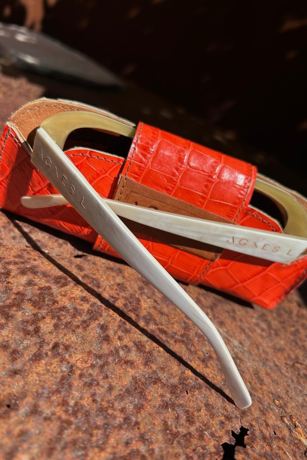 Estuche Lentes Crocco Naranja