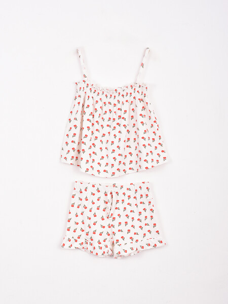 CONJUNTO BLUSA + SHORT ROJO (V)