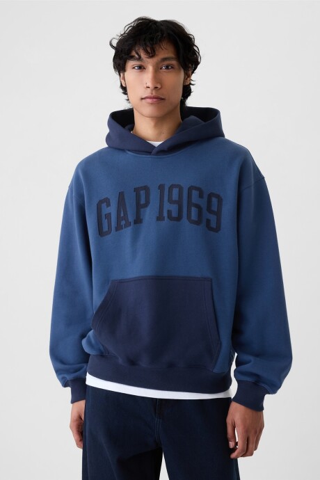 Buzo Canguro Logo Gap Hombre Night Sky