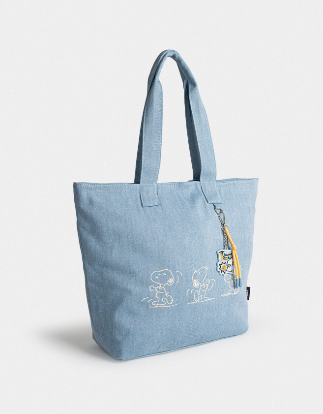 Marroquinería Licencias Cartera Shopper "snoopy" - Azul Celeste