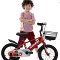 Bicicleta Infantil Rodado 16 Para Niños Con Rueditas Auxiliares Rojo