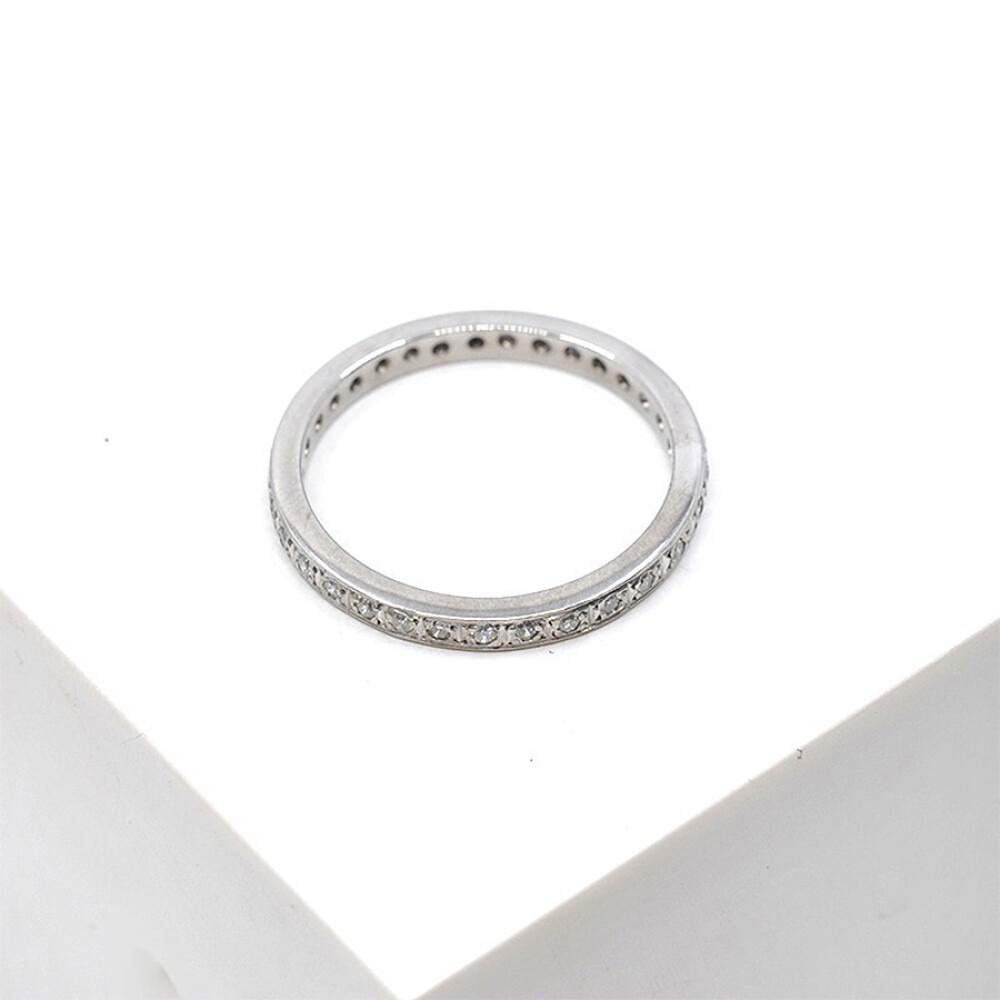 Anillo Sin Fin En Oro Blanco 18K Y Brillantes Anillo Sin Fin En Oro Blanco 18K Y Brillantes