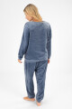Pijama leopard fleece Azul