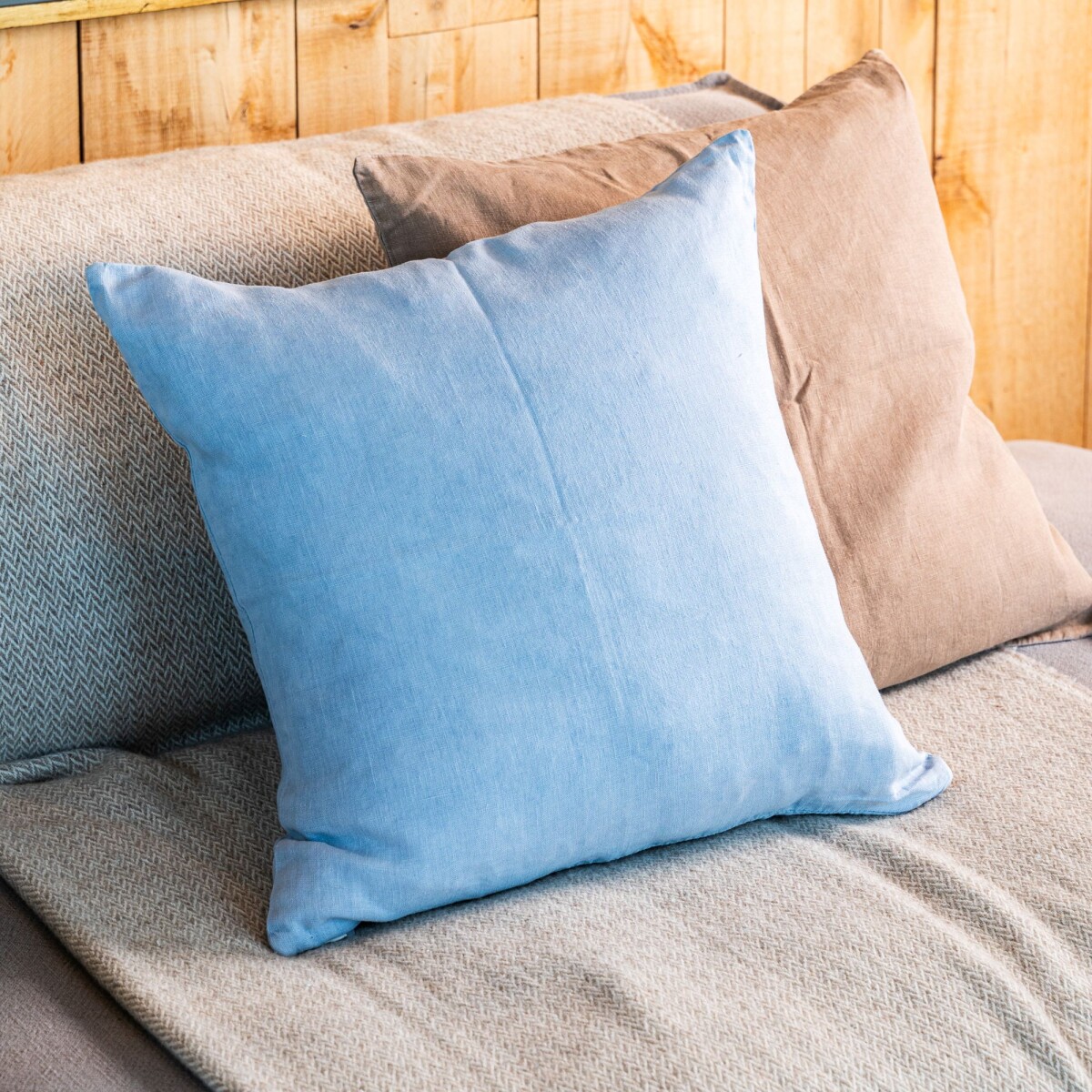 Almohadón lino, celeste 
