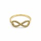 Anillo infinito Oro 10kt. con Zirconias Anillo infinito Oro 10kt. con Zirconias