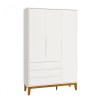 Ropero 4 puertas 3 cajones - Boom Blanco