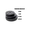 Kit de Barra Recta Larga Maciza De 1.80mts + 40kgs En Discos 2x10 kg 4x5 kg