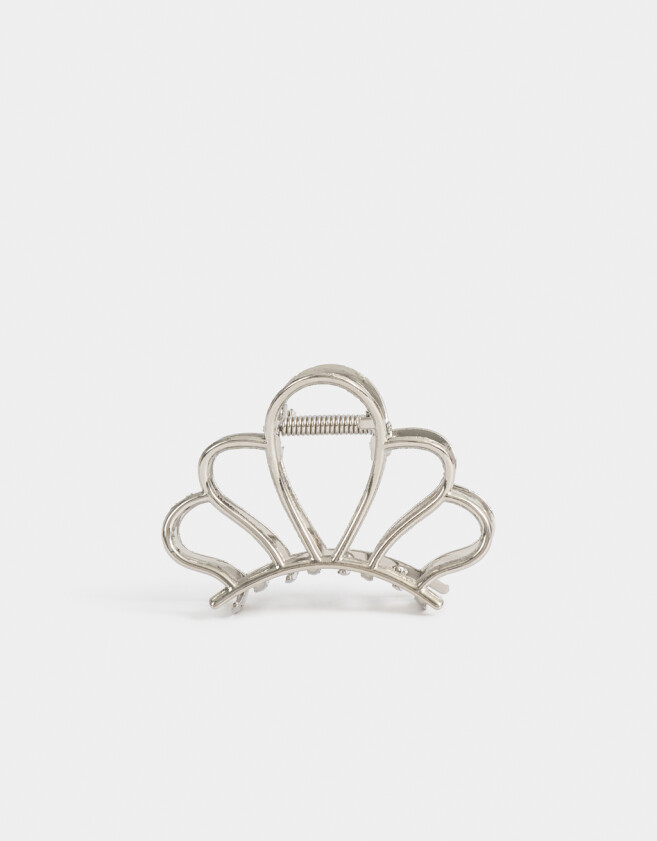 Broche Metallic Broche Metálico Diseño Corona - Plateado