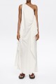 VESTIDO FRUNCIDO Blanco
