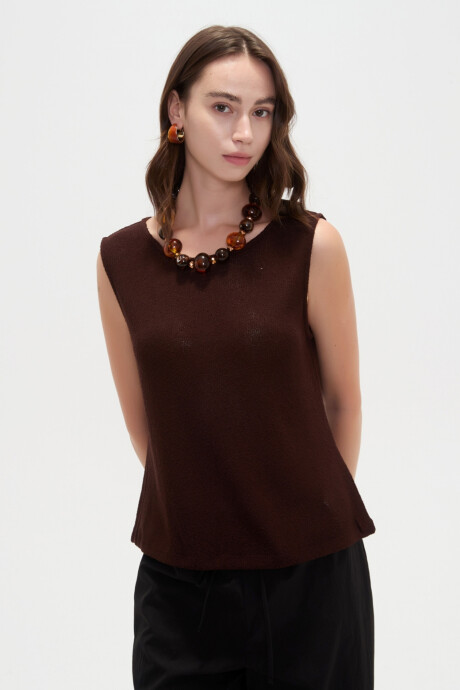 Musculosa Ikat Chocolate