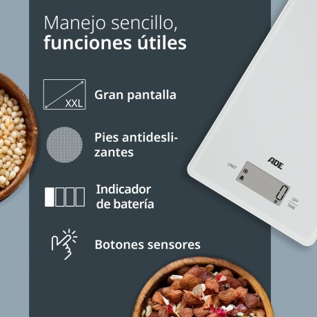Balanza Digital Julia Gris 5kg ADE Balanza Digital Julia Gris 5kg ADE