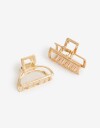 Broches Sets Metal Set De Dos Broches Chicos De Metal. - Dorado