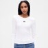 INTL LS MOD RIB CROP TEE FRESH WHITE