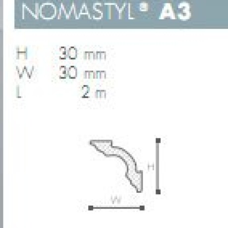 MOLDURA POLIESTIRENO NOMASTYL- A3 - 2 mts - N/A