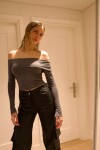 Pantalon Cargo Cuerina Black