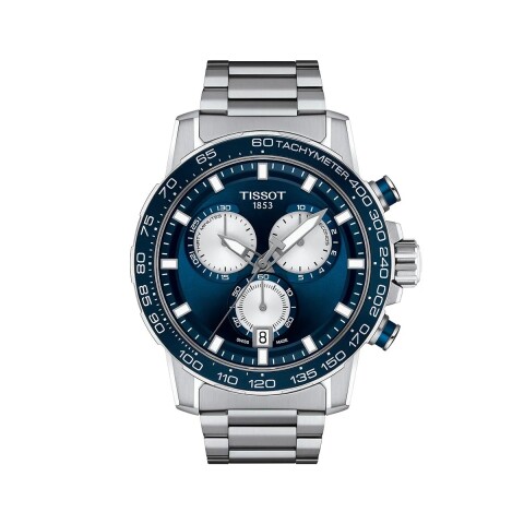 Reloj Tissot Supersport Chrono T1256171104100 para hombre de acero Azul