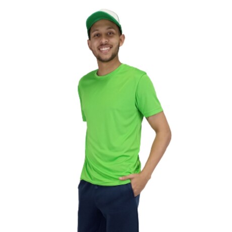 Remera Dry Fit verde fluor