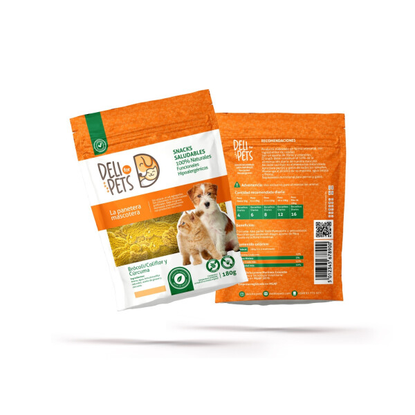 SNACK DELI FOR PETS BRÓCOLI Y CÚRCUMA 180G SNACK DELI FOR PETS BRÓCOLI Y CÚRCUMA 180G