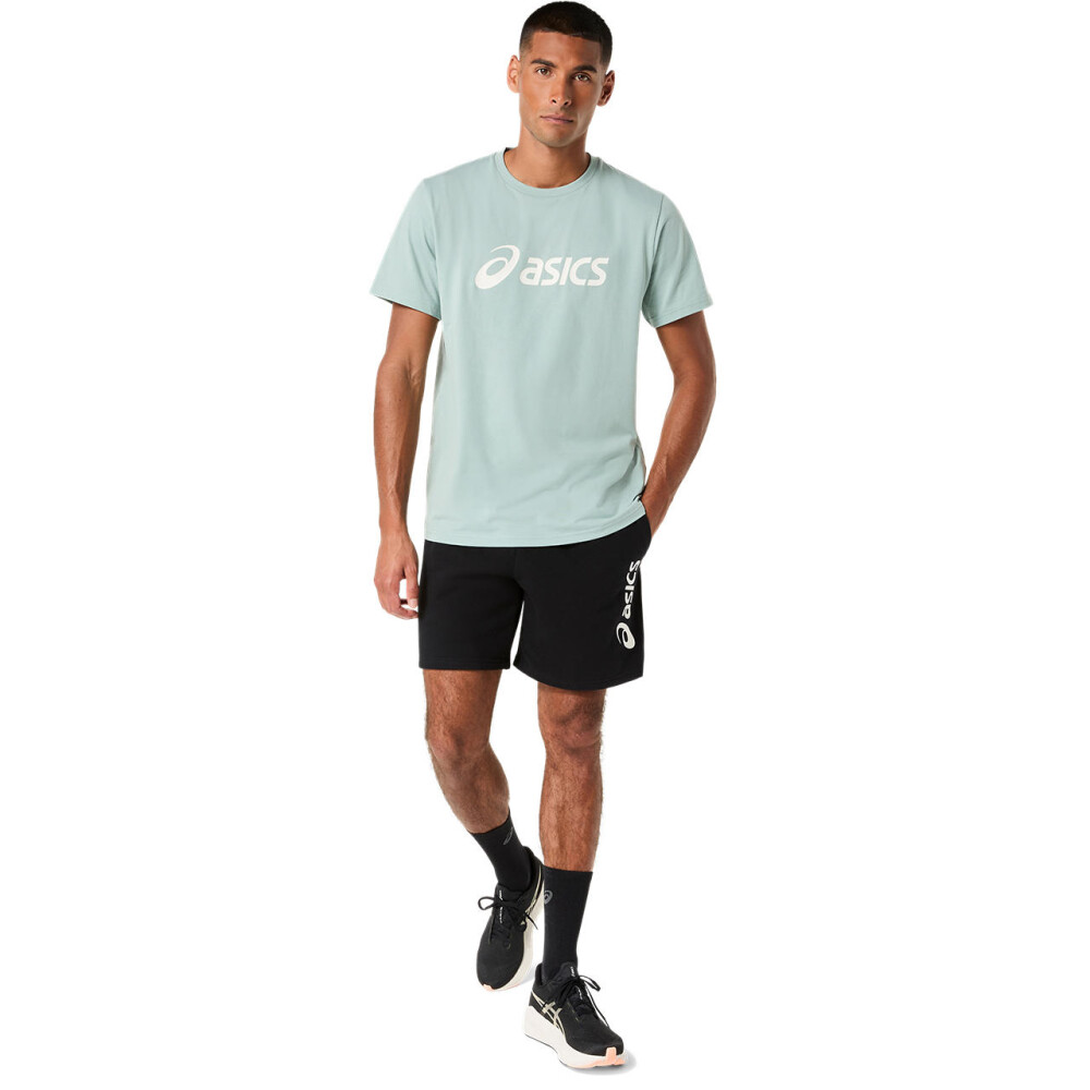 Polos Training Asics Logo Tee Hombre Ocean Haze