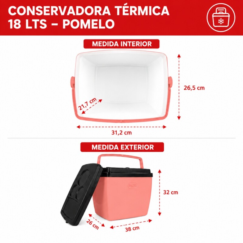 Conservadora térmica 18 lts POMELO