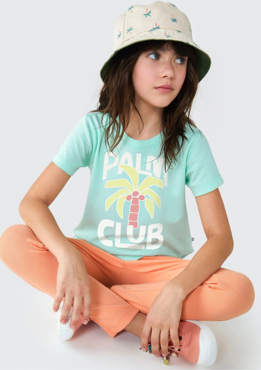 CAMISETA INFANTIL CON ESTAMPA - VERDE 