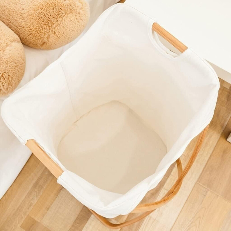 Cesto de Ropa Plegable 40x34x66cm Bamboo - Beige Cesto de Ropa Plegable 40x34x66cm Bamboo - Beige