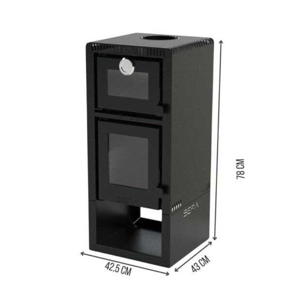 CALEFACTOR ALMERIA SEFIA CON HORNO + KIT DE CAÑOS (NEGROS) TECHO 1 PLANTA CALEFACTOR ALMERIA SEFIA CON HORNO + KIT DE CAÑOS (NEGROS) TECHO 1 PLANTA