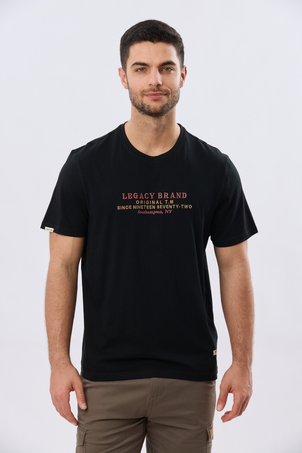 REMERA ESTAMPADA DE ALGODÓN Negro