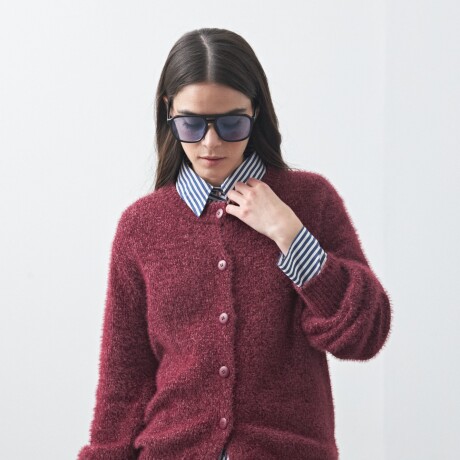 CARDIGAN COYOACÁN Bordó Merlot