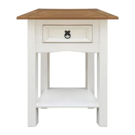 Promo 2 Mesa de Luz 1 Cajón Línea Naturale BLANCO