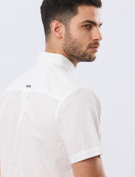 CAMISA LISA DE ALGODÓN Blanco