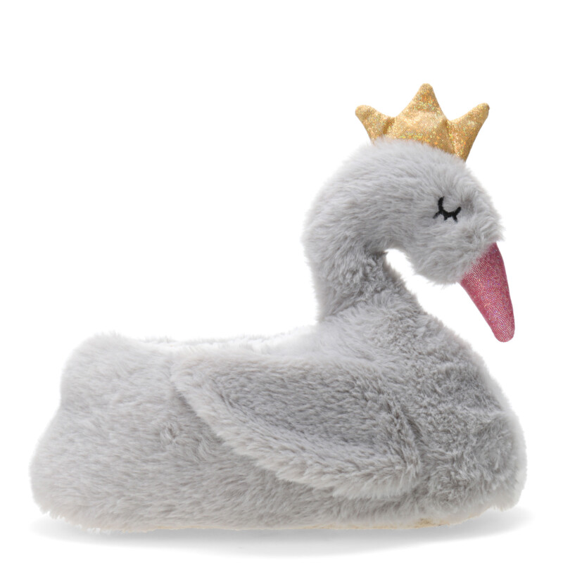 Pantuflas de Niña MINI Miss Carol cisne Gris