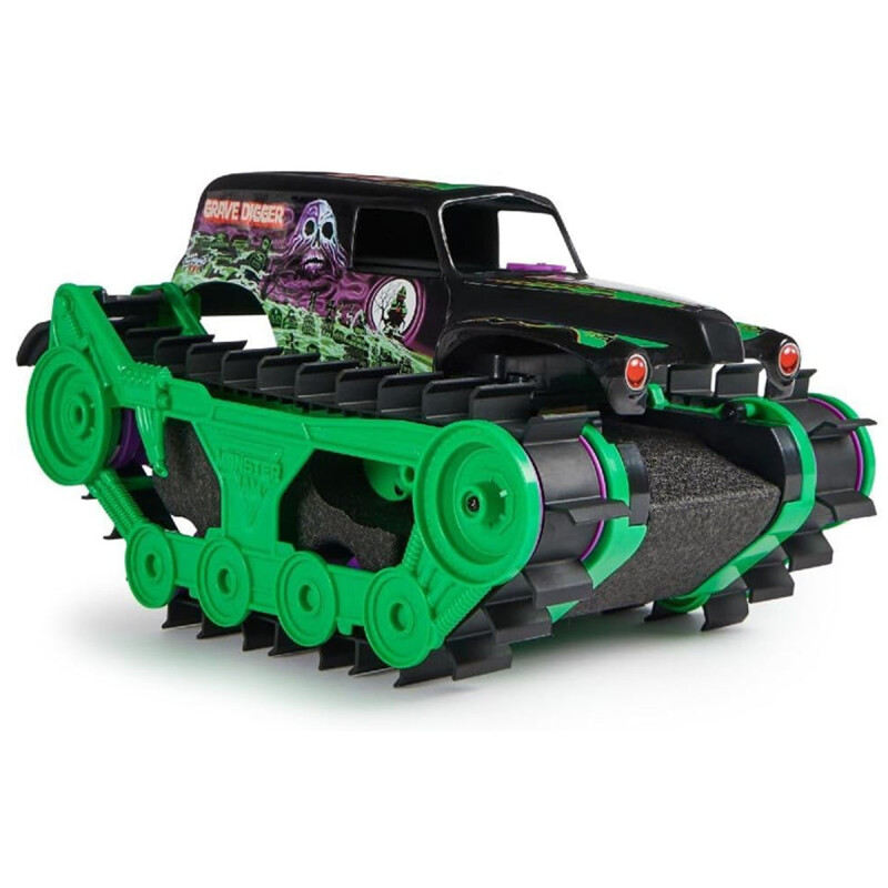 Monster Jam, Grave Digger Trax All-Terrain con control remoto para exteriores Monster Jam, Grave Digger Trax All-Terrain con control remoto para exteriores
