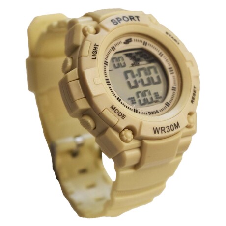 Reloj Deportivo de Pulsera Waterproof Pantalla Luz Unisex Beige