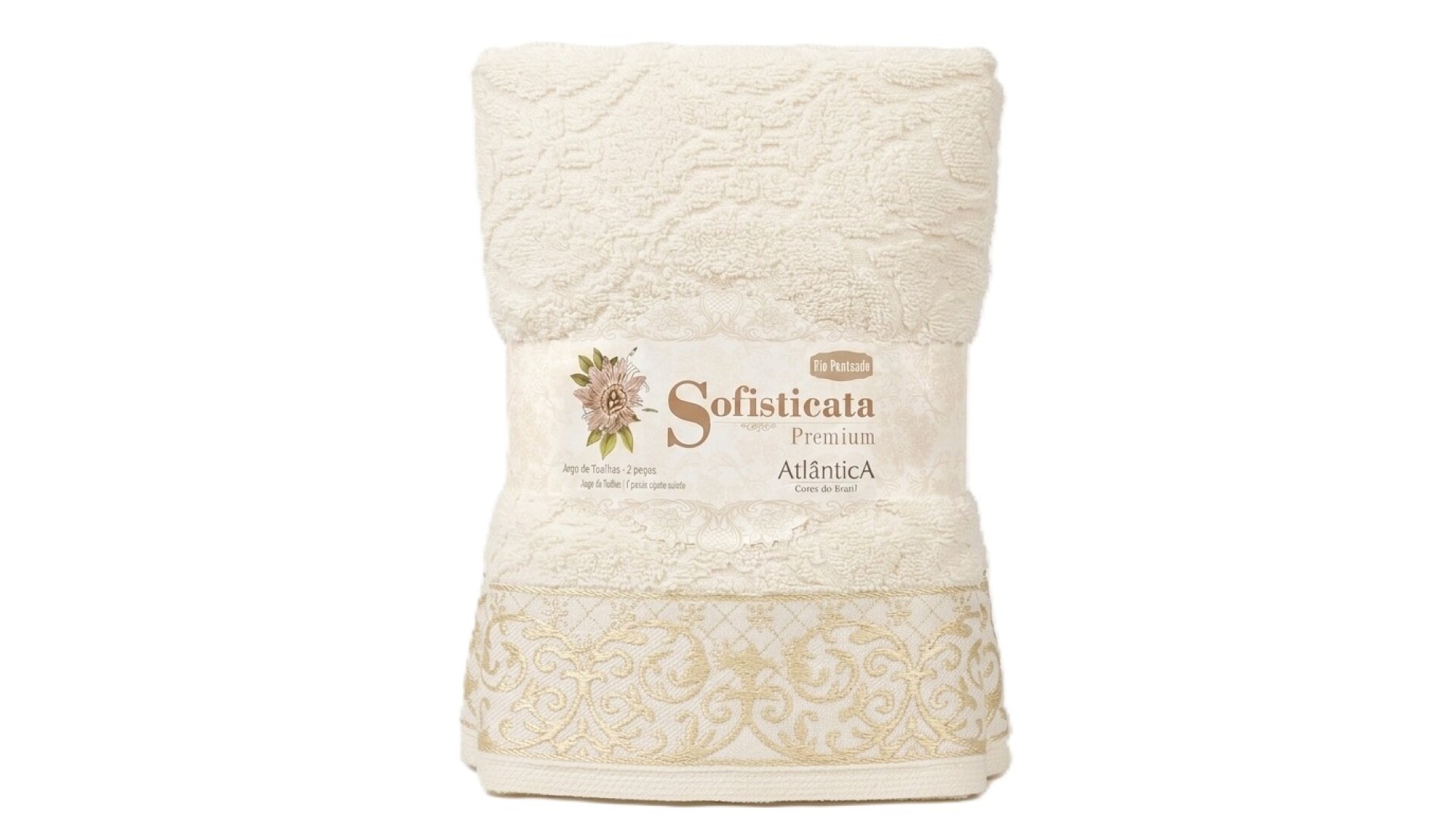 Juego De Toallas Baño Y Rostro Imperial 80x1,40 50x80 Cm - Off white 