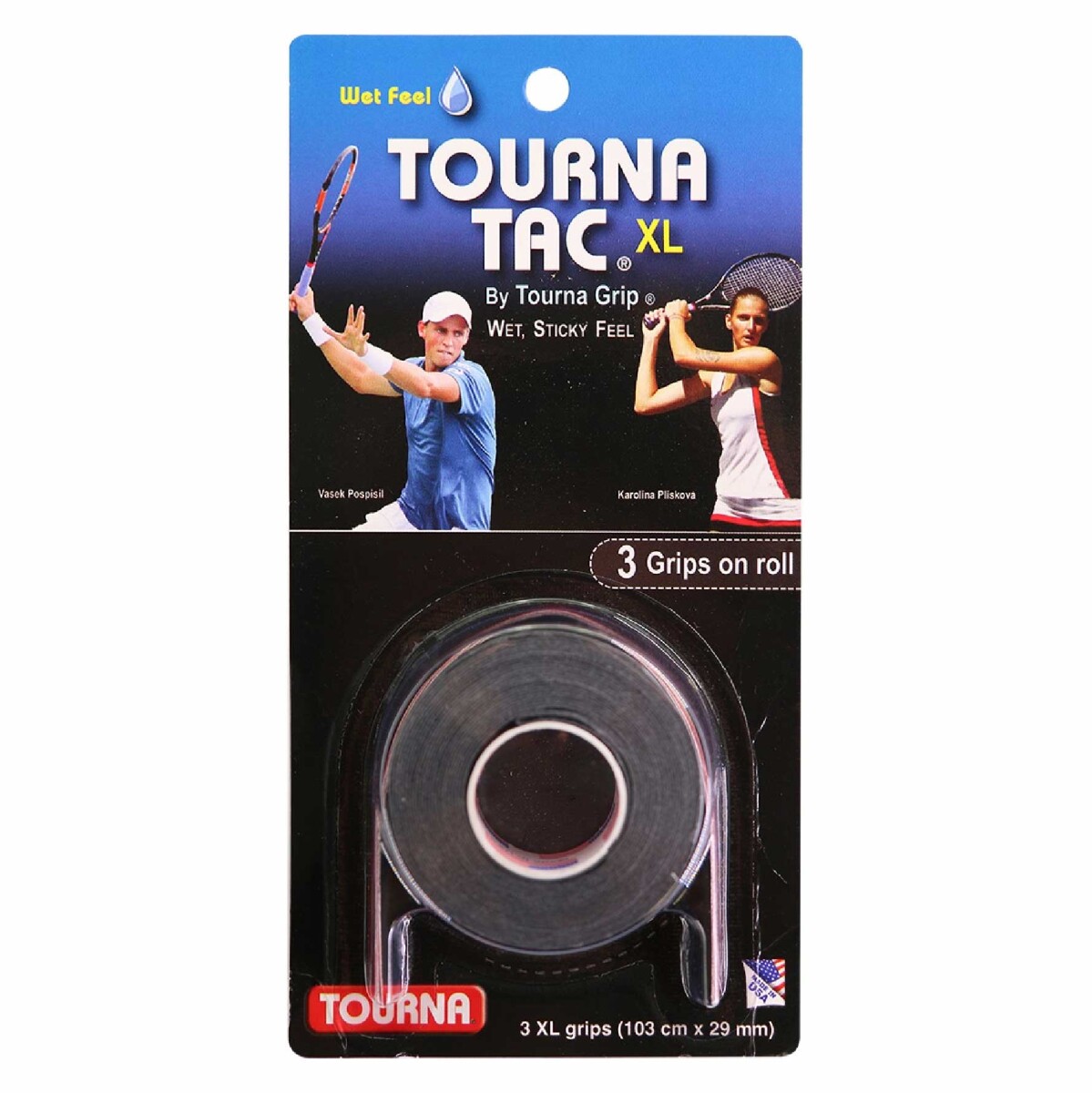 Overgrip Para Raqueta De Tenis Tourna Tennis Tac XL - Negro 