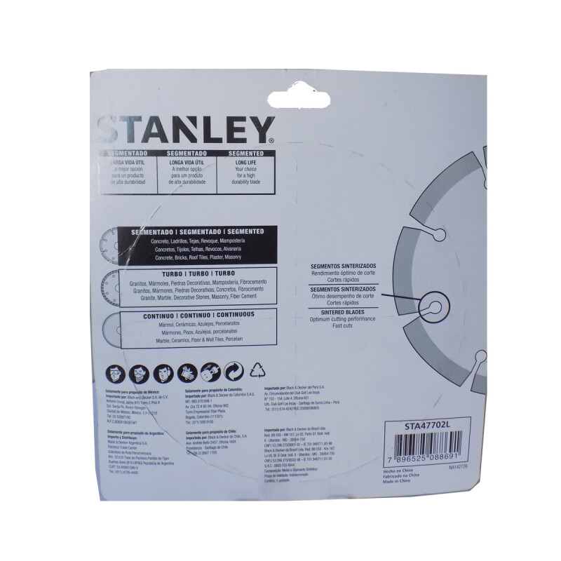 Disco Diamantado Segmentado Stanley 7" Disco Diamantado Segmentado Stanley 7"