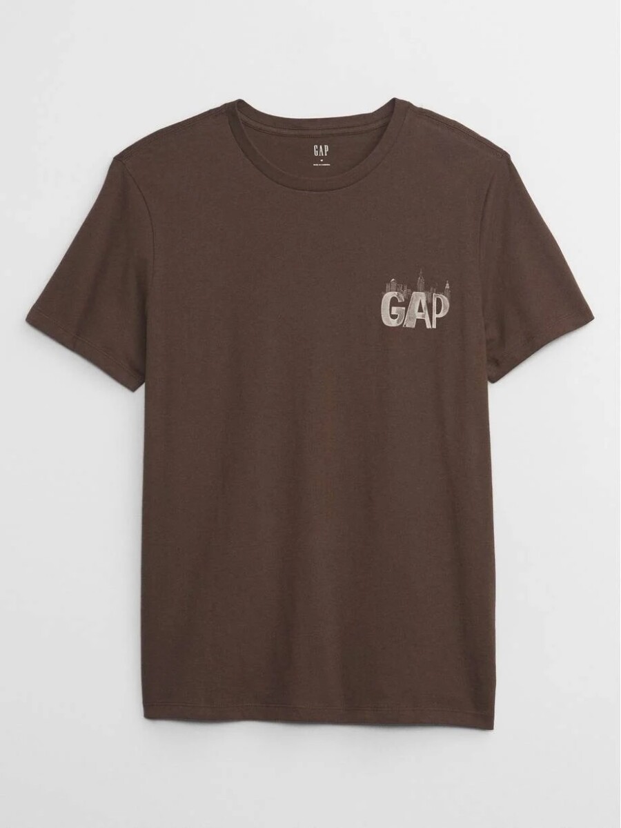 Remera Gràfico Gap Hombre - Woodsy Brown 